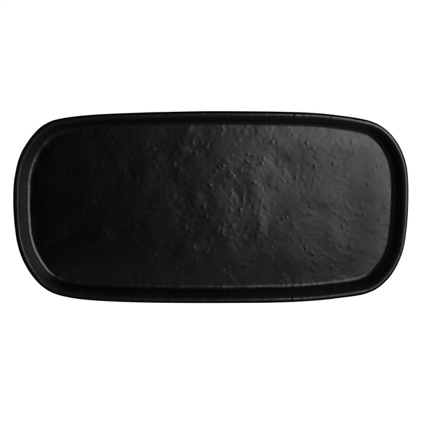 Cali Black Rectangle Tray - 368x177mm (Pack 6) (B2B)