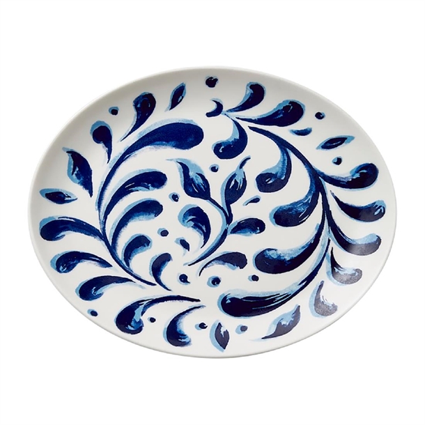 Steelite Messina Blue Oval Coupe Plate - 202.5mm (Pack 12) (B2B)