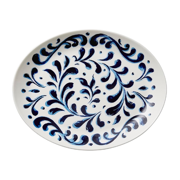 Steelite Messina Blue Oval Coupe Plate - 305mm (Pack 12) (B2B)