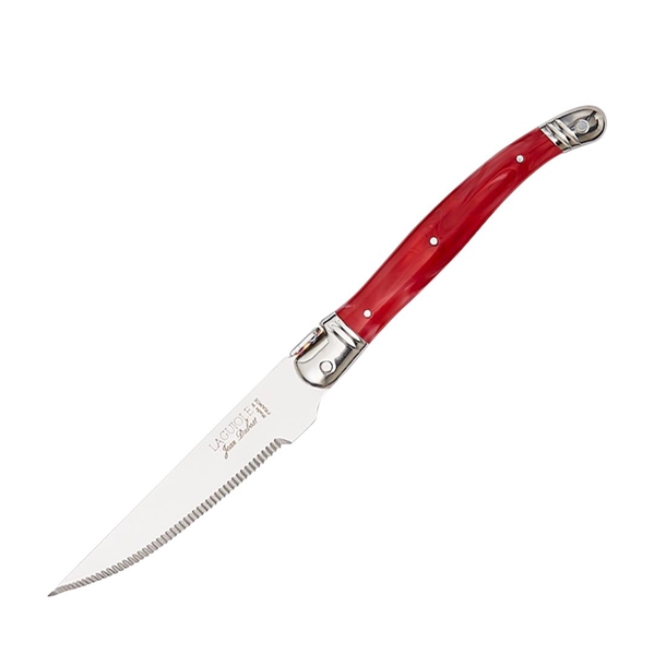 Laguiole Marble Red Grill Knife - 225mm (Pack 6) (B2B)