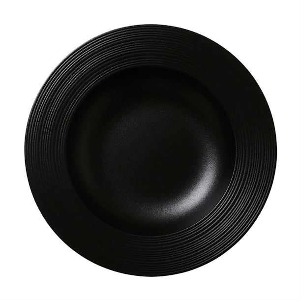 Steelite Concorde Noir Rim Soup Plate - 240mm 310ml (Pack 12) (B2B)