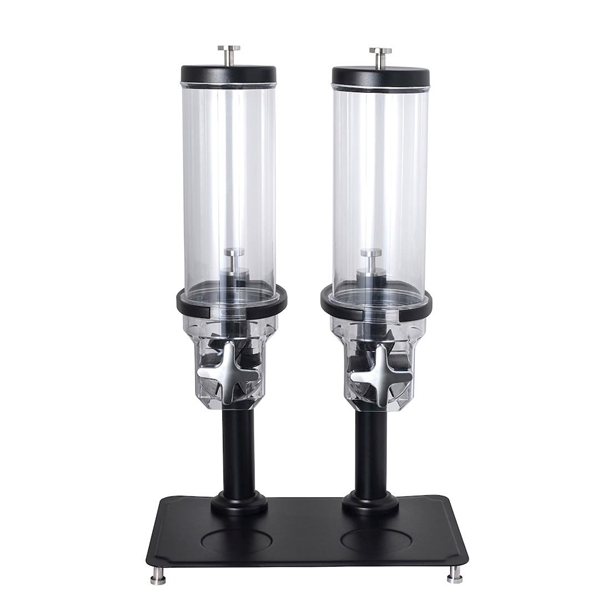Steelite Creations Black Double Cereal Dispenser - 435x286x695mm 3.5Ltr (B2B)