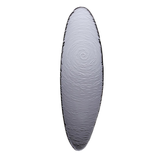 Steelite Scape Glass Smoked Oval Platter 40cm (16") Clear (Box 6) (B2B)