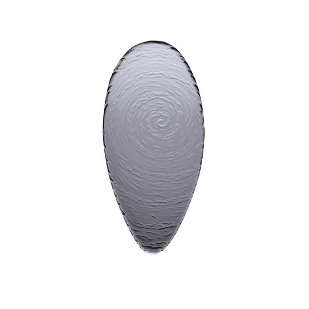 Steelite Scape Glass Smoked Oval Platter 30cm (12") Clear (Box 6) (B2B)