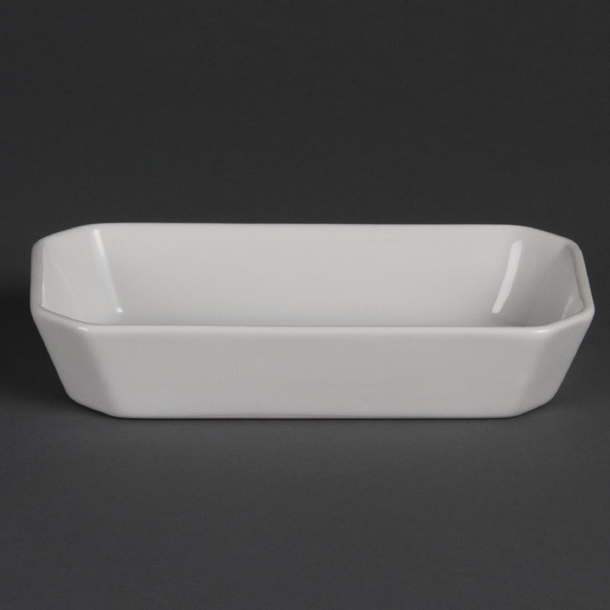 Olympia Whiteware Rectangular Hors D'oeuvre Dish - 37x185x96mm (Box 6)