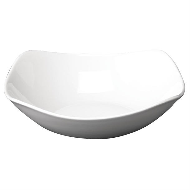 X-Squared Square Bowl White 9.25"x9.25" 235x235mm (Box 12) (B2B)