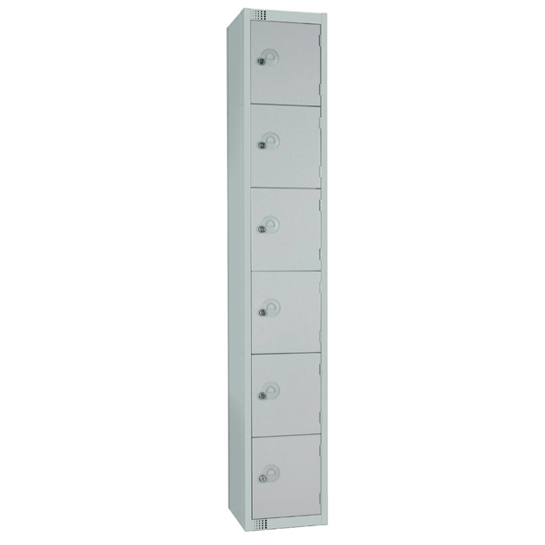 elite-six-door-padlock-locker-with-sloping-top-grey