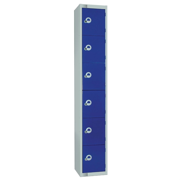 elite-six-door-padlock-locker-with-sloping-top-blue