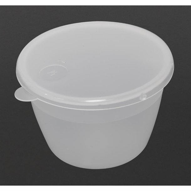 Pudding Basin Polyprop inc Lid - 1/4pint 83mm (Pack 6)