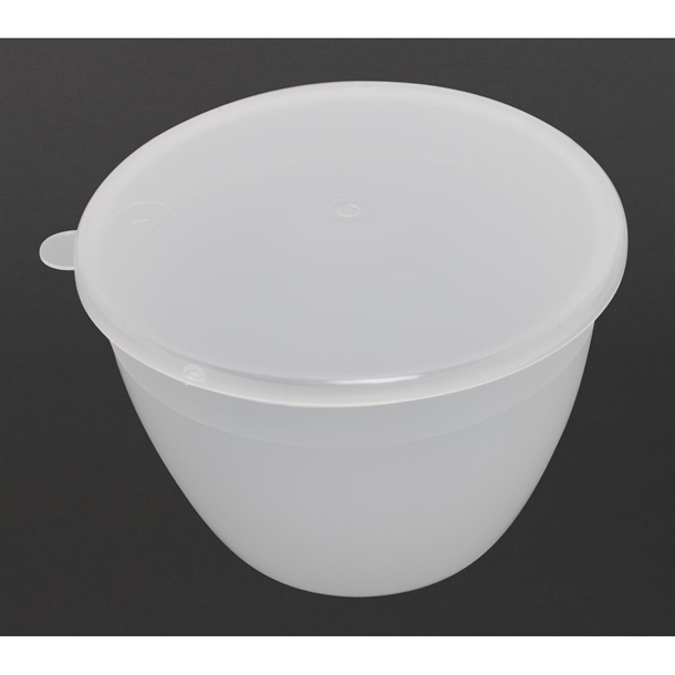 Pudding Basin Polyprop inc Lid - 1pint 121mm (Pack 6)