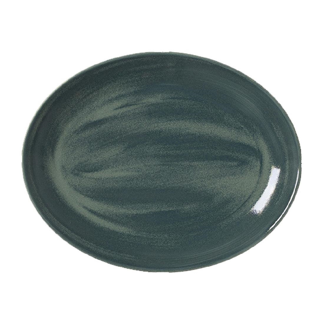 Steelite Green Revolution Jade Oval Coupe Plates 342Mm (12 Pack)