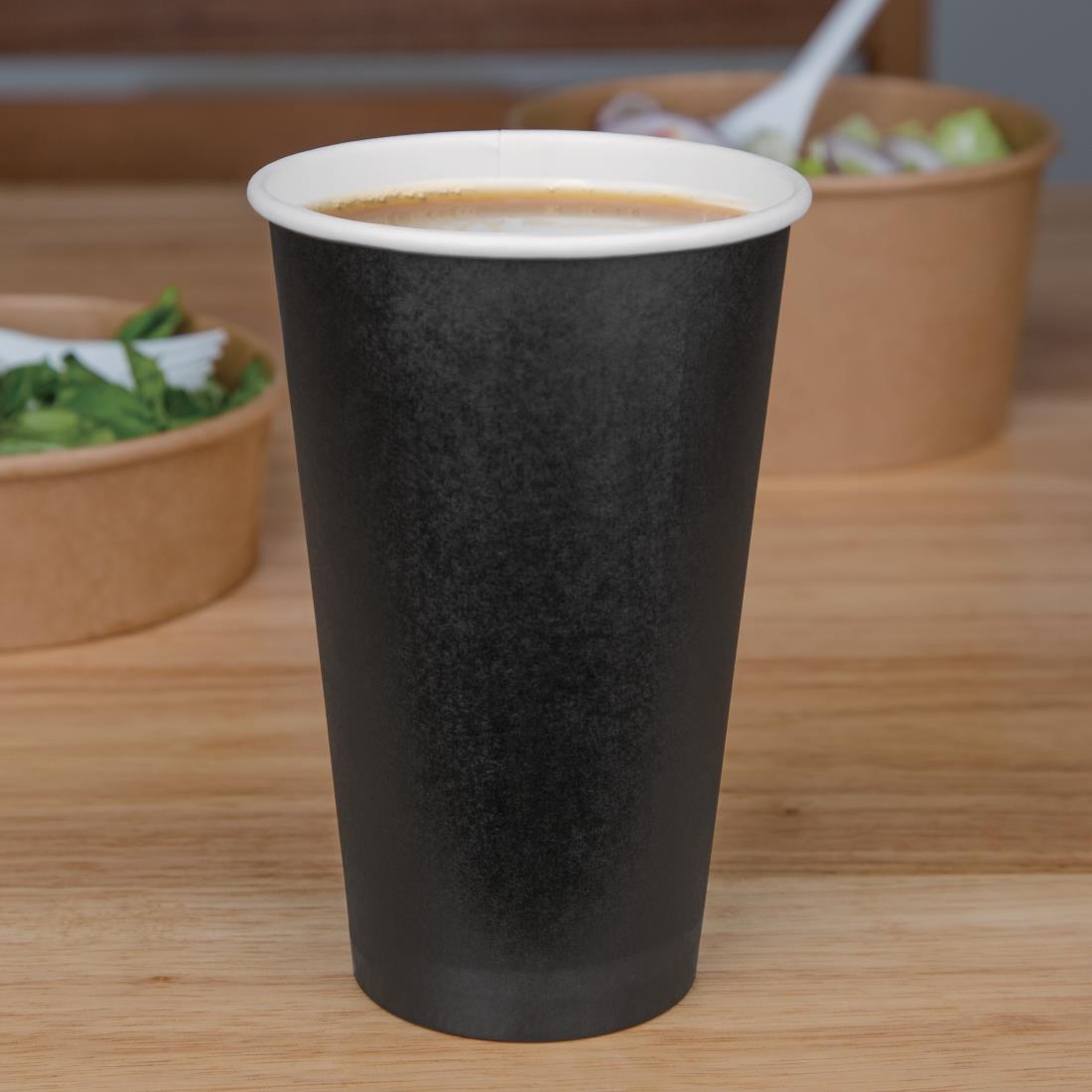Fiesta Takeaway Coffee Cups Single Wall Black 450ml / 16oz - P_GF045 ...