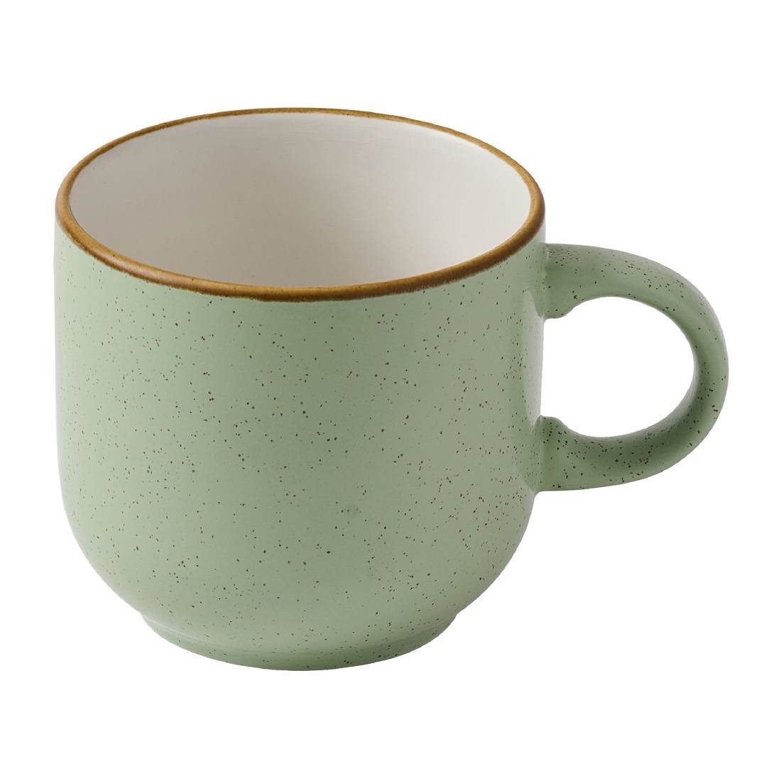Churchill Super Vitrified Green Churchill Stonecast Bubble Mugs Sage 280Ml (12 Pack)