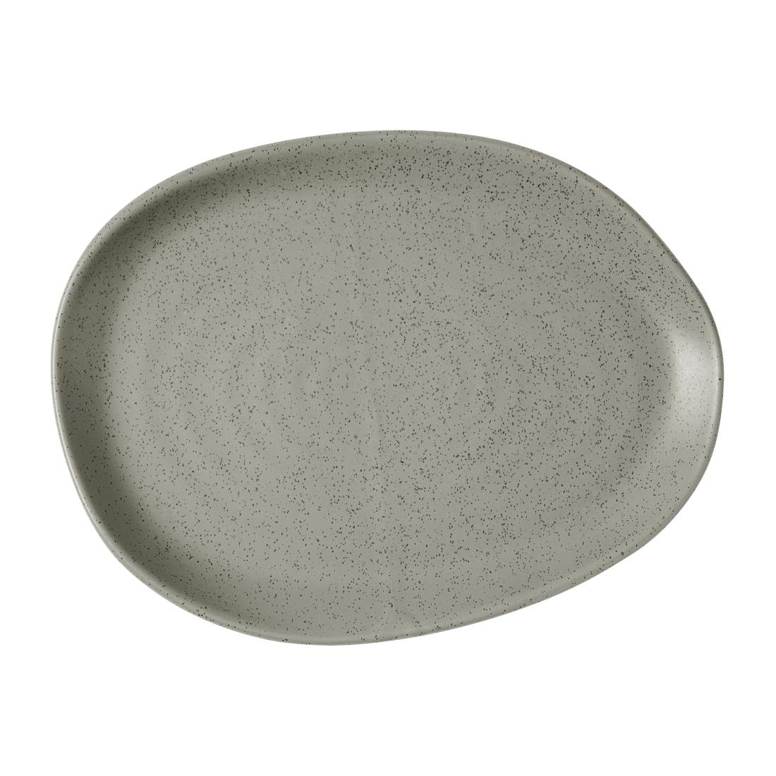 Churchill Super Vitrified Grey Churchill Stonecast Natural Organic Platters Peppercorn 260X200mm (6 Pack)