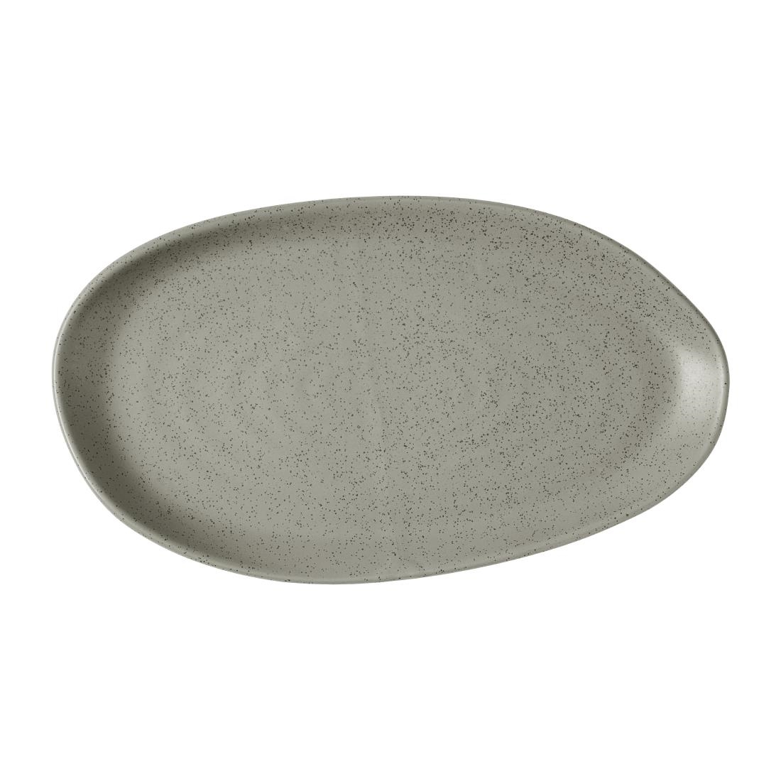 Churchill Super Vitrified Grey Churchill Stonecast Natural Organic Platters Peppercorn 260X150mm (6 Pack)