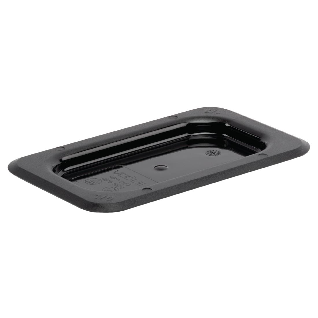 Vogue Black Polycarbonate 1/9 Gastronorm Lid