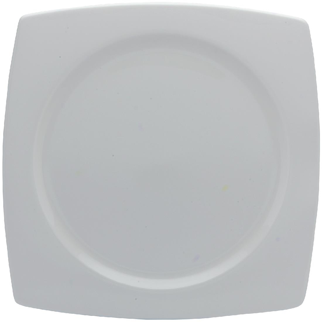Elia Cream Glacier Fine China Square Plates 190Mm (6 Pack)