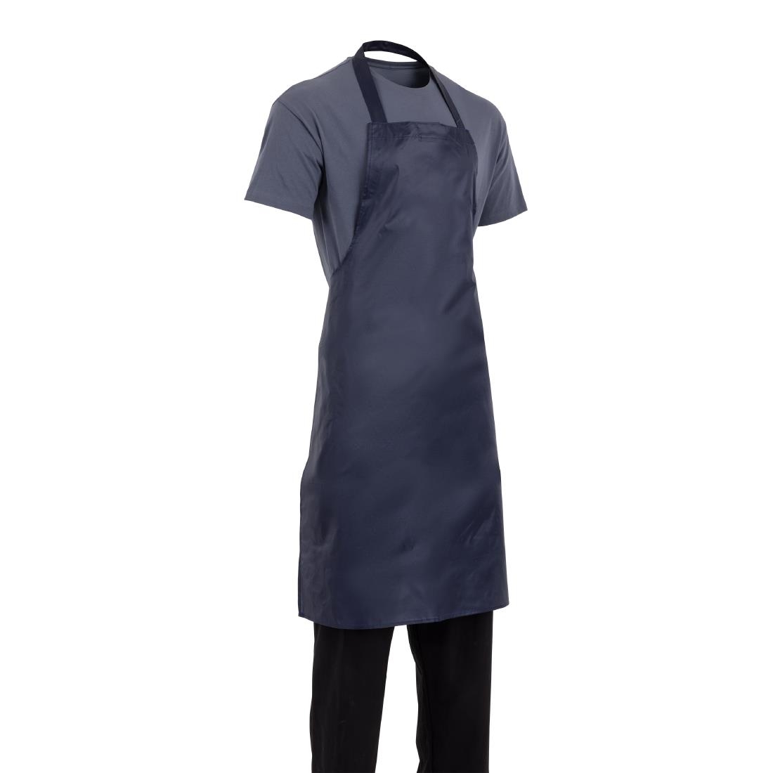 Whites Chefs Clothing Blue Whites Water Resistant Bib Apron Navy