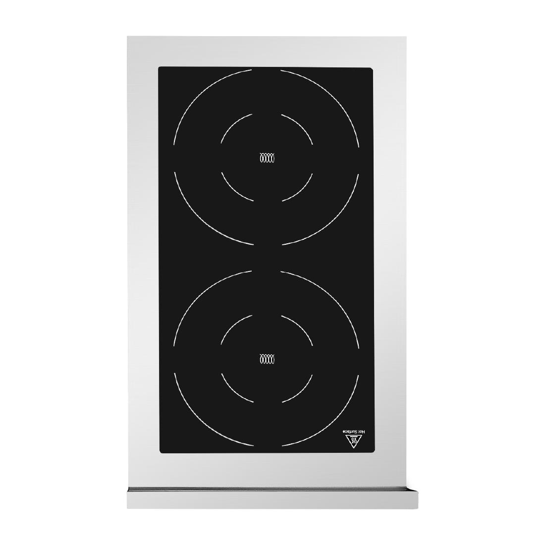 Buffalo Silver Ceramic Glass & Stainless Steel Top Cover