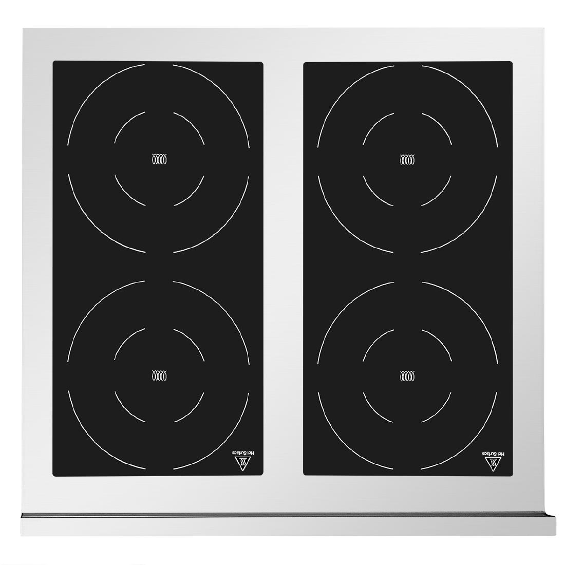 Buffalo Silver Ceramic Glass & Stainless Steel Top Cover