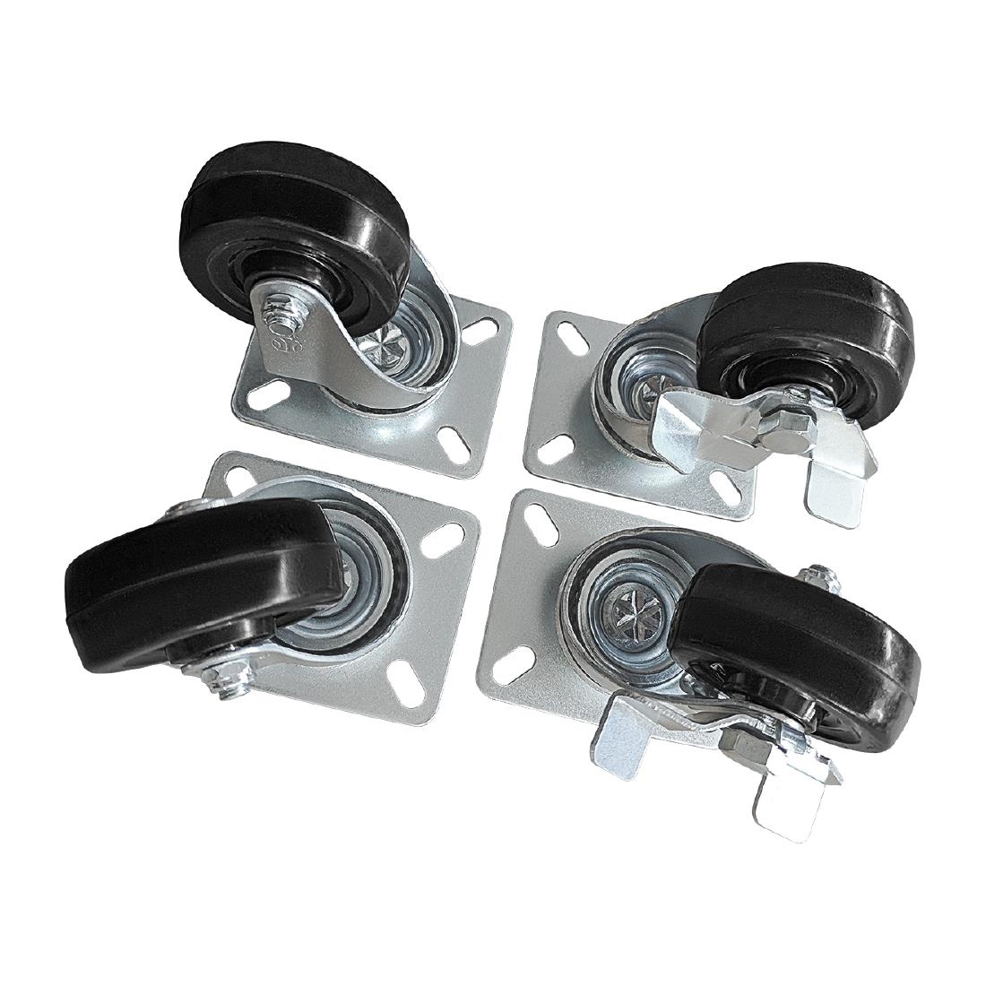 Polar Black Castors (Set Of 4)