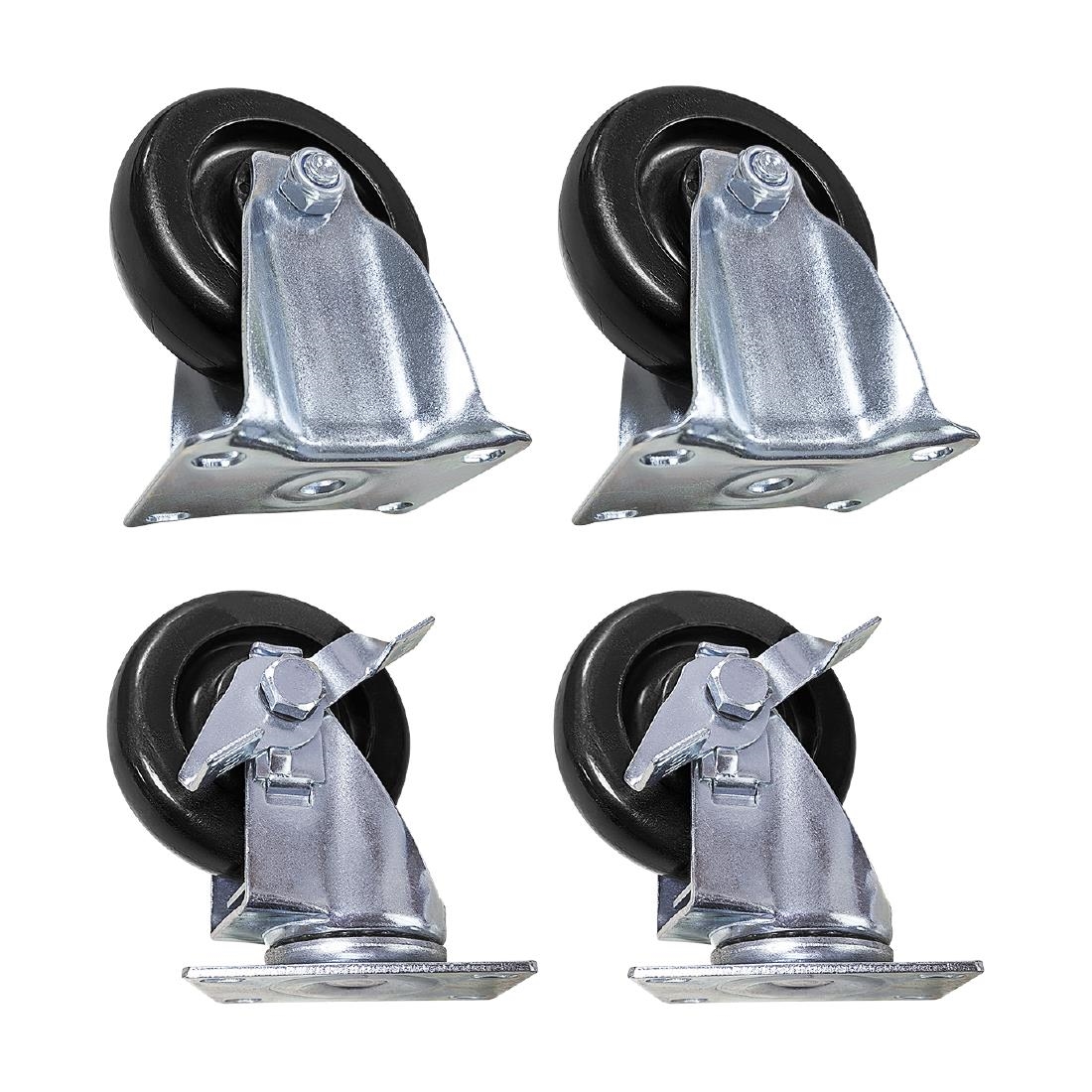 Buffalo Black Complete Castors (Set Of 4)
