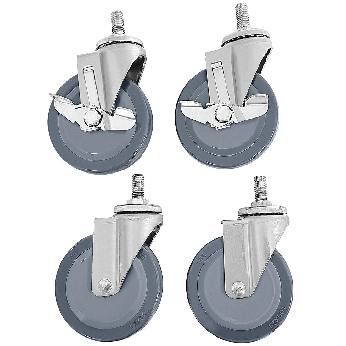 Buffalo Silver Castor Set (4 Pack)
