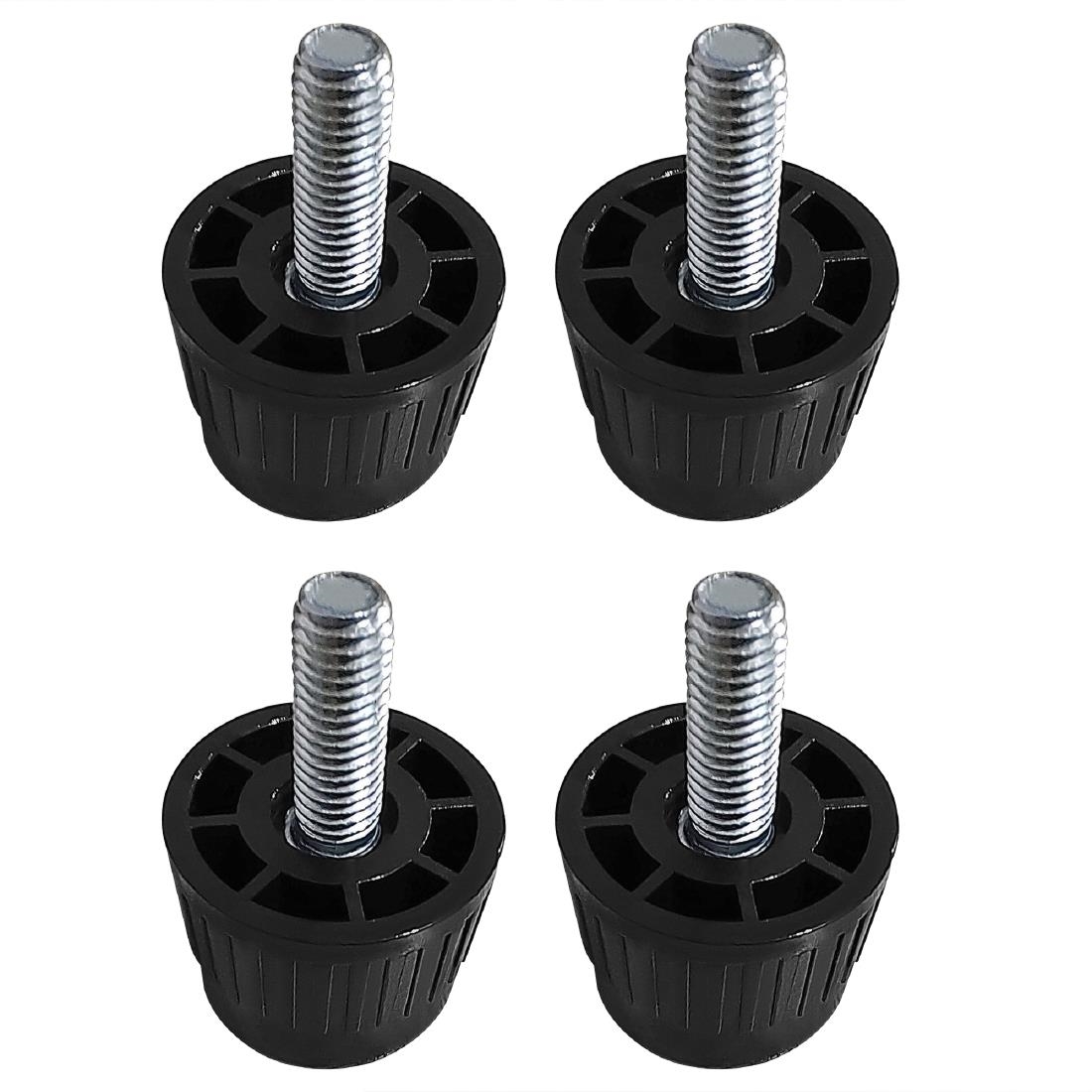 Nisbets Essentials Black Adjustable Rubber Feet (4 Pack)