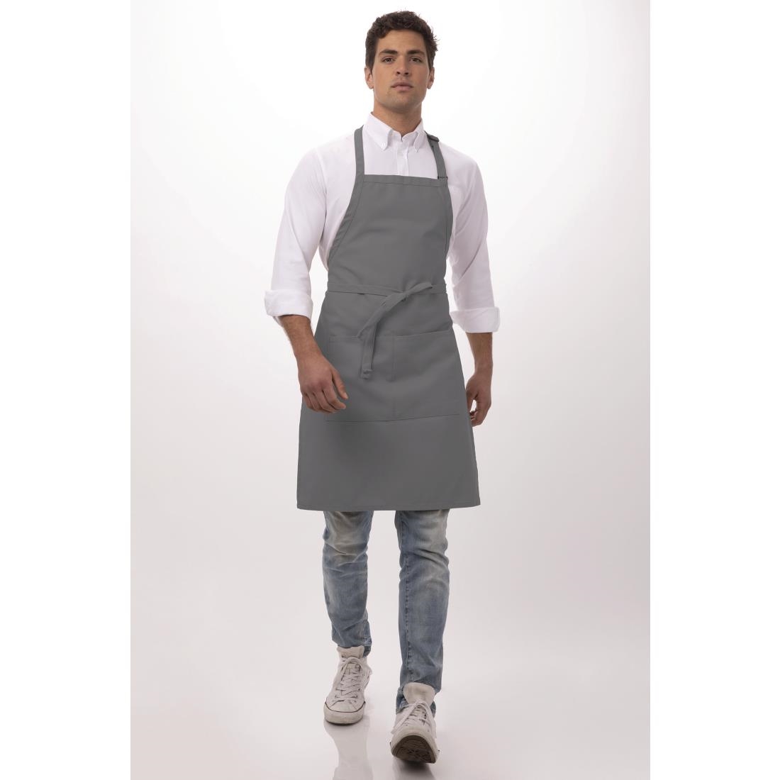 Grembiule Unisex Chef Works Half Bistro Server - Durevole Con Tasca Frontale - Altezza 48cm, Larghezza 70cm
