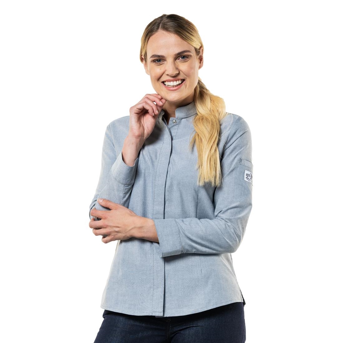Chaud Devant Nordic Grau Damen Kochjacke Größe L - L