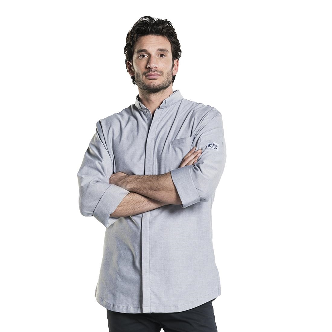 Chaud Devant Nordic Grau Herren Kochjacke Größe L - L