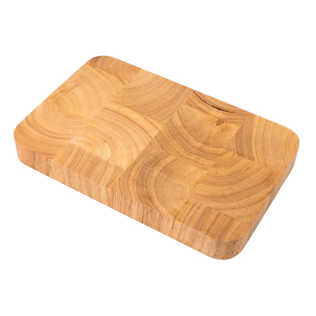 Vogue Brown Rectangular Wooden Chopping Board Small 230X150mm