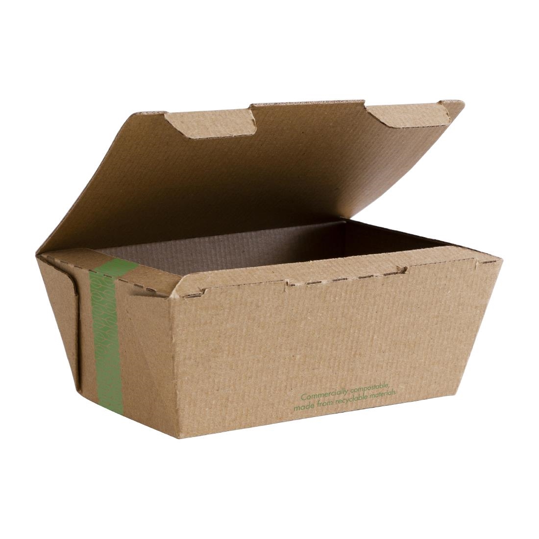 Vegware Brown Compostable Microflute Takeaway Box 6X5" (300 Pack)
