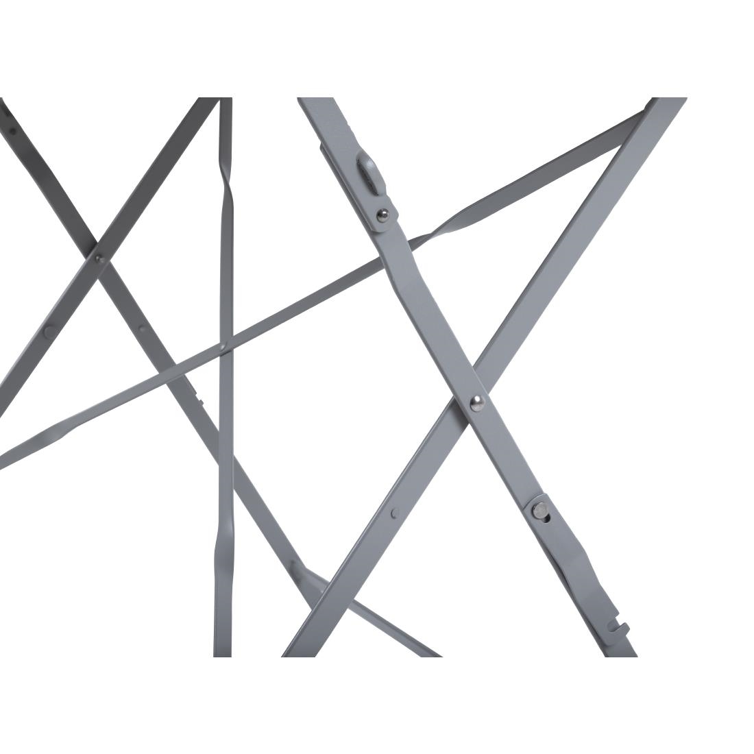 Bolero Square Klapptisch – 600x600 Mm, Hellgrün, Stahl, Für Terrasse & Garten