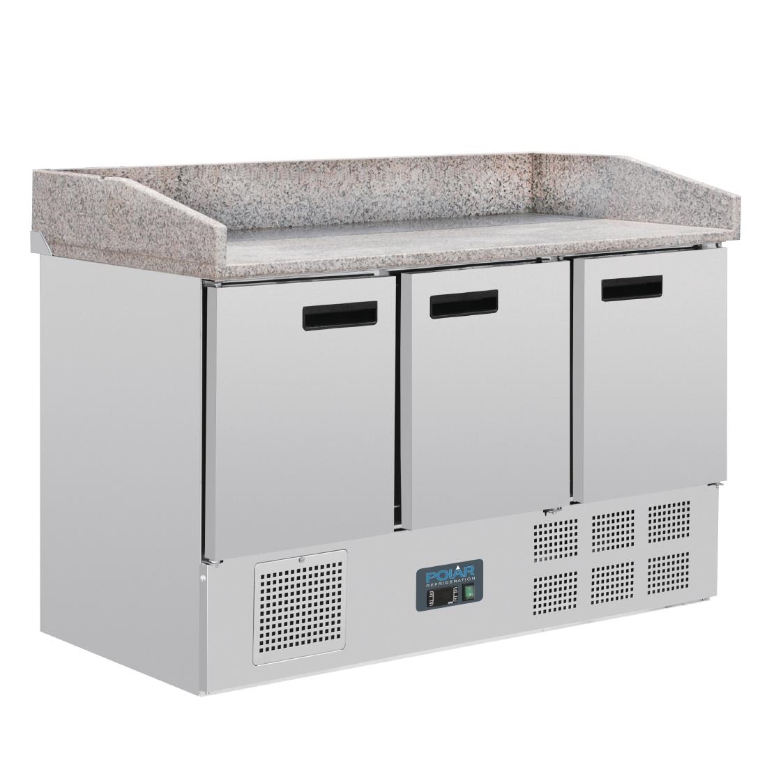 Polar G-Serie Pizzawerkbank mit Granitarbeitsplatte 368L