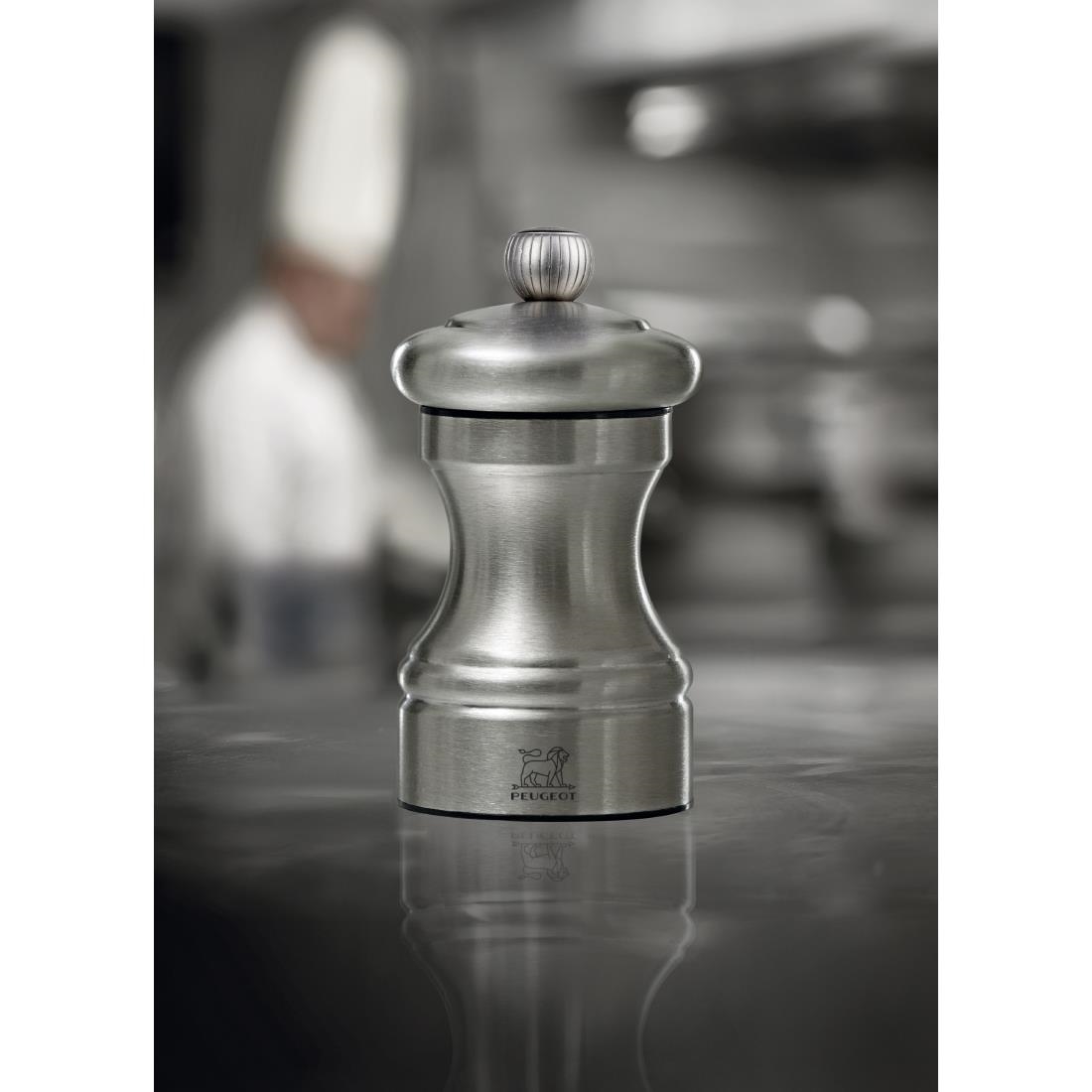 Peugeot Bistro Stainless Steel Pepper Mill 4in - CU562 - Nisbets
