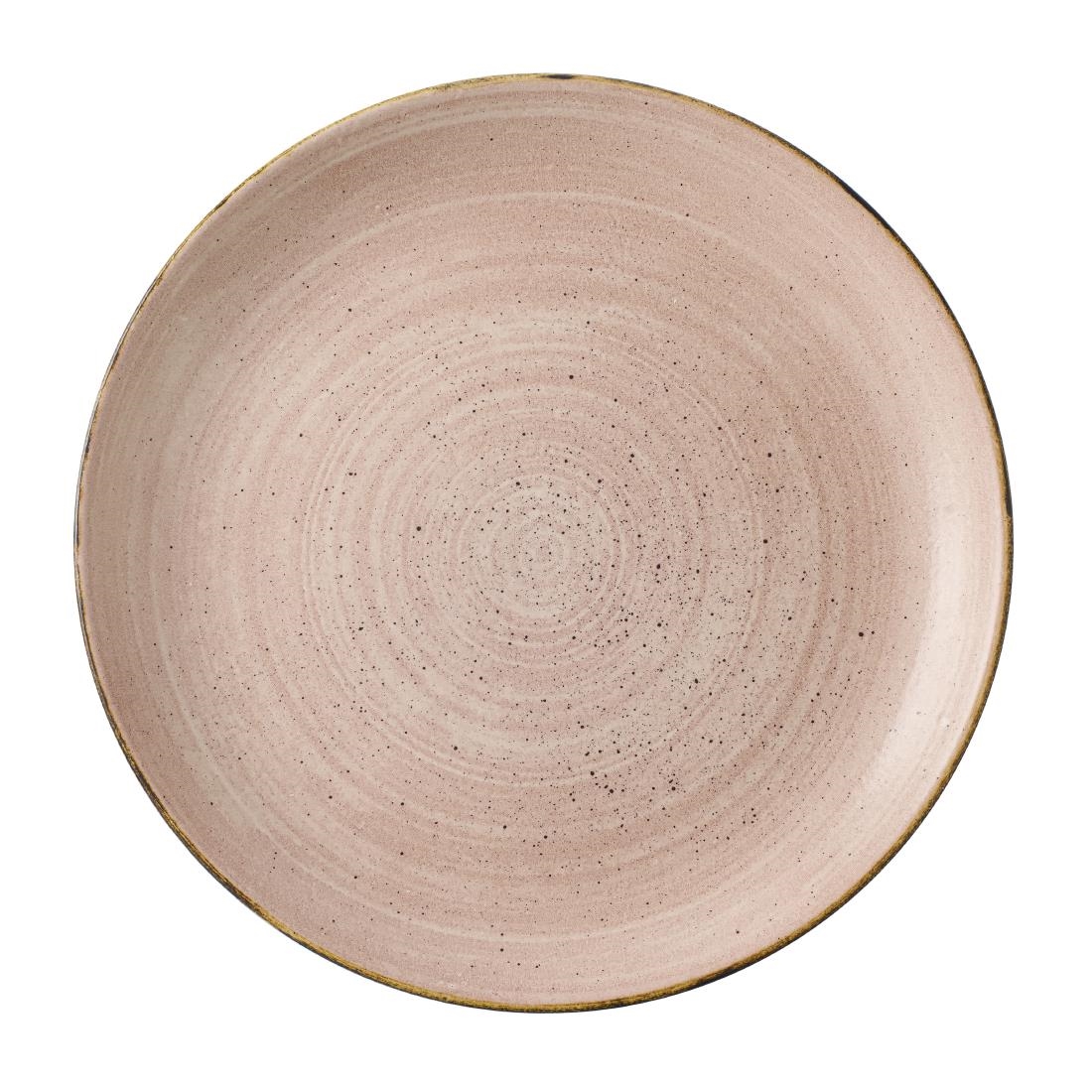 Churchill Pink Stonecast Raw Terracotta Evolve Coupe Plates 288Mm (12 Pack)