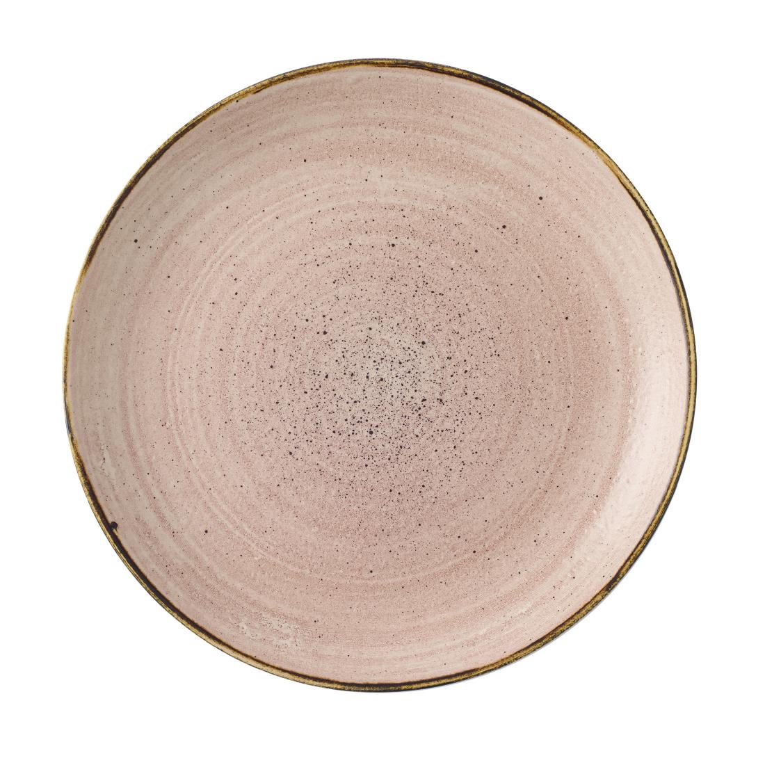 Churchill Pink Stonecast Raw Terracotta Evolve Coupe Plates 220Mm (12 Pack)