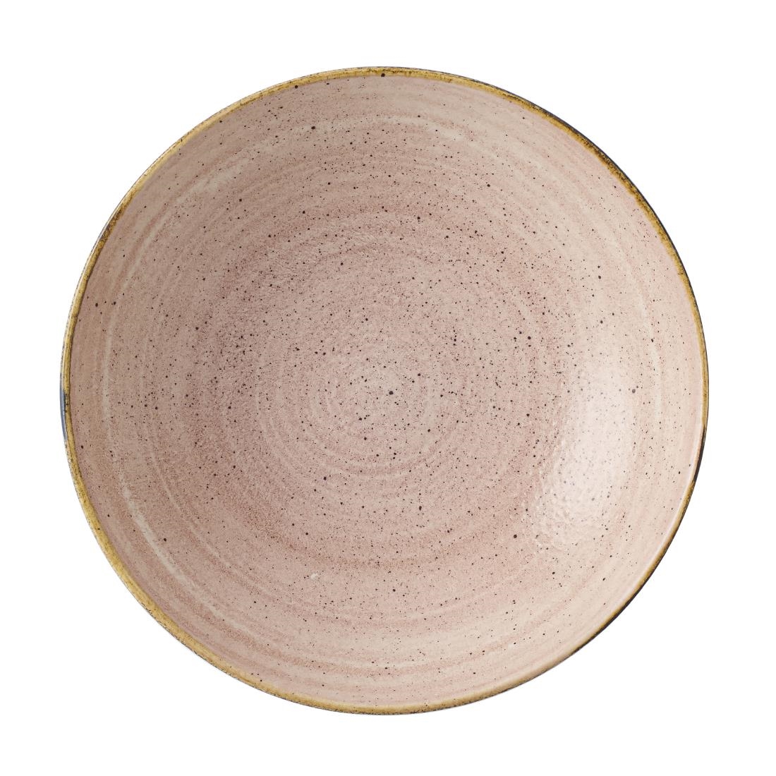 Churchill Pink Stonecast Raw Terracotta Coupe Bowls 182Mm (12 Pack)