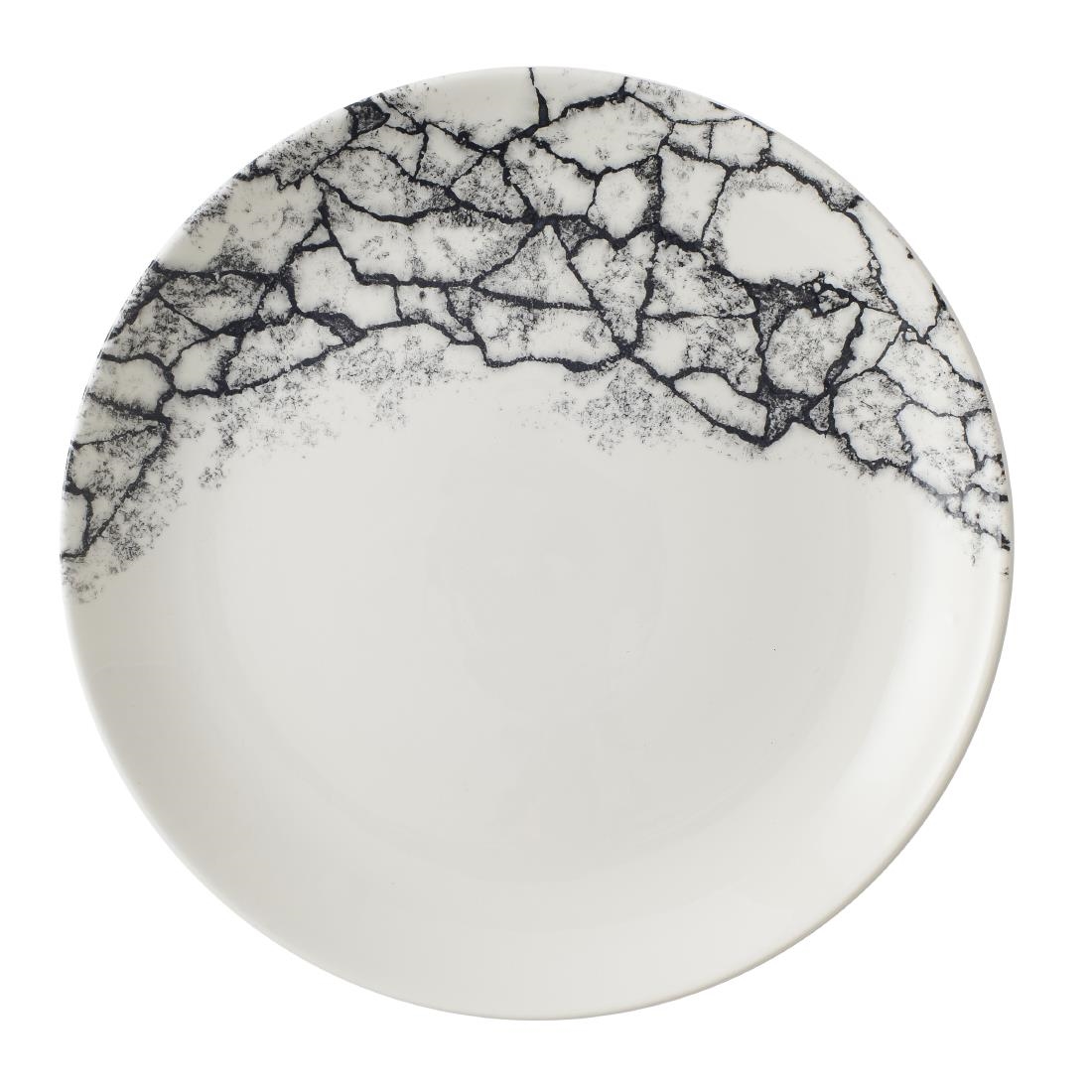 Churchill Black Kintsugi Accents Quartz Evolve Coupe Plates 220Mm (12 Pack)
