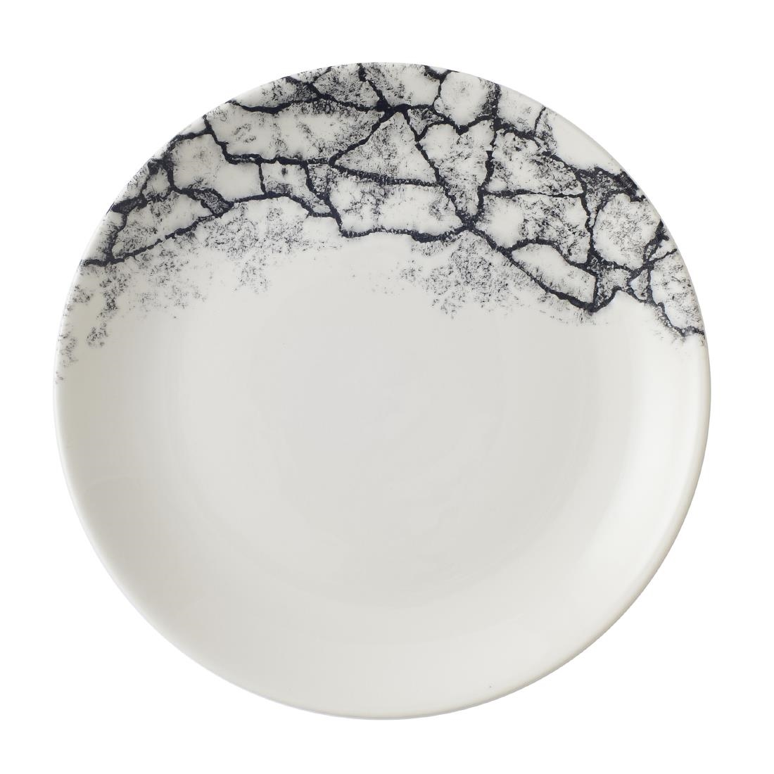 Churchill Black Kintsugi Accents Quartz Evolve Coupe Plates 165Mm (12 Pack)