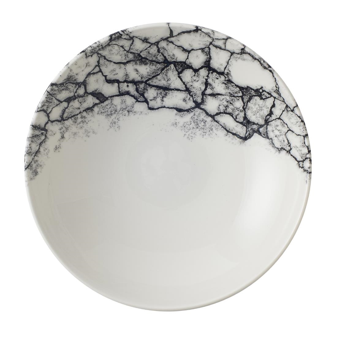 Churchill Black Kintsugi Accents Evolve Coupe Bowls Quartz 182Mm (12 Pack)