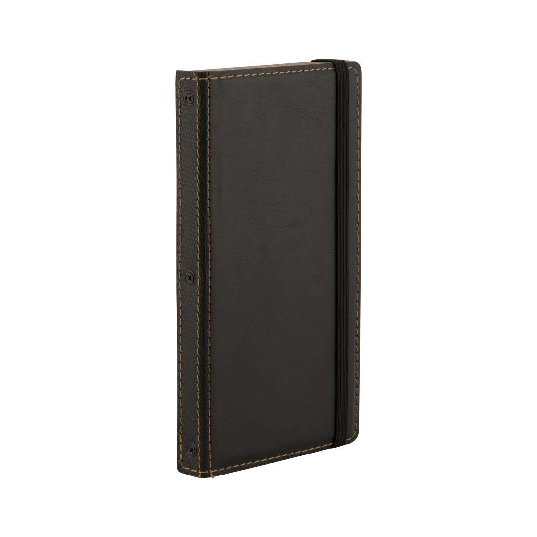 Securit Holz - Rechnungsmappe Luxe Trendy Line - Buchen + Kunstledereinband - Elastischer Verschluss - Für Cafés, Bars, Restaurants - Schwarz - Image 4