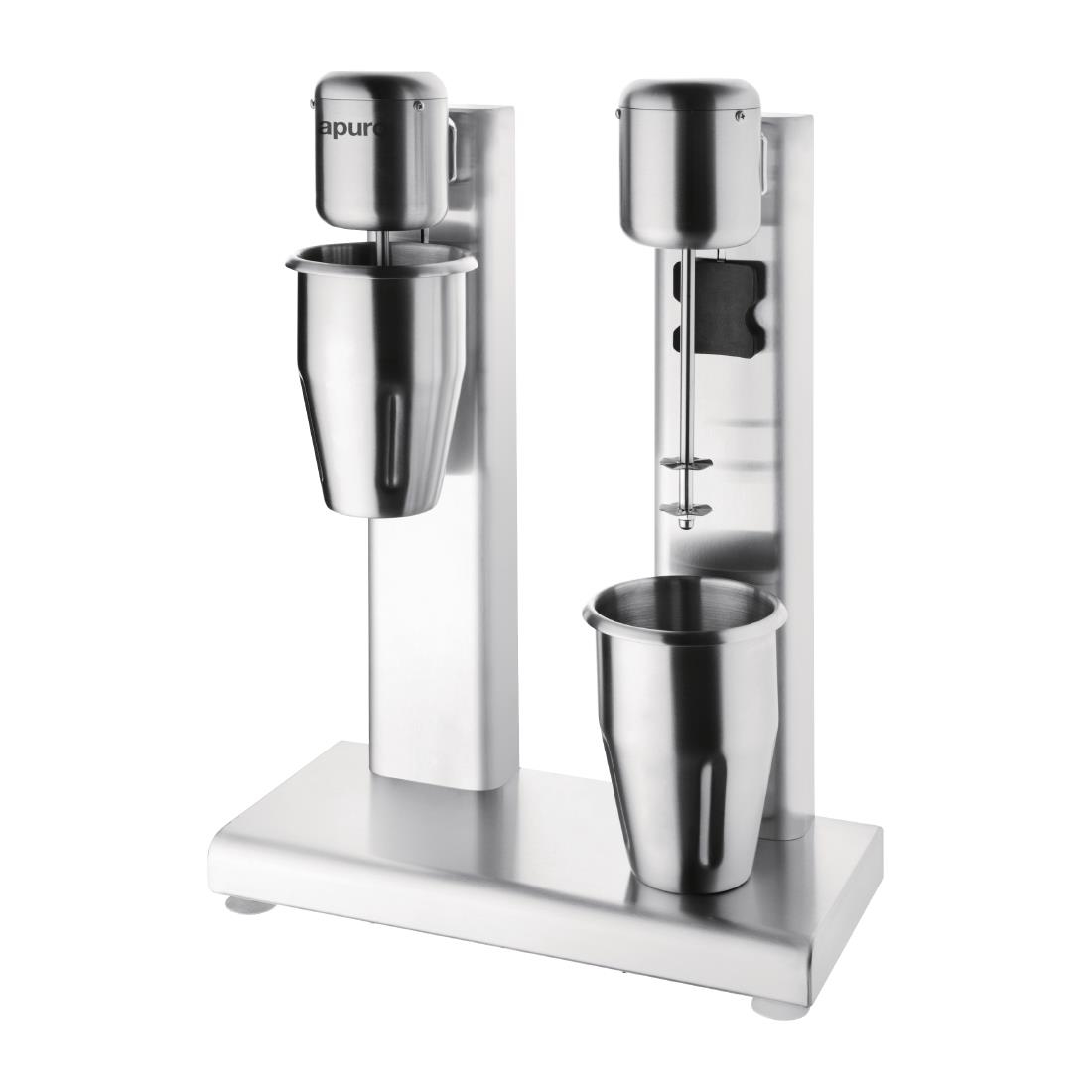 Mélangeur à Milkshake Buffalo CY423 Double Tête - 2x 80W - En Acier Inoxydable - Avec Tasses