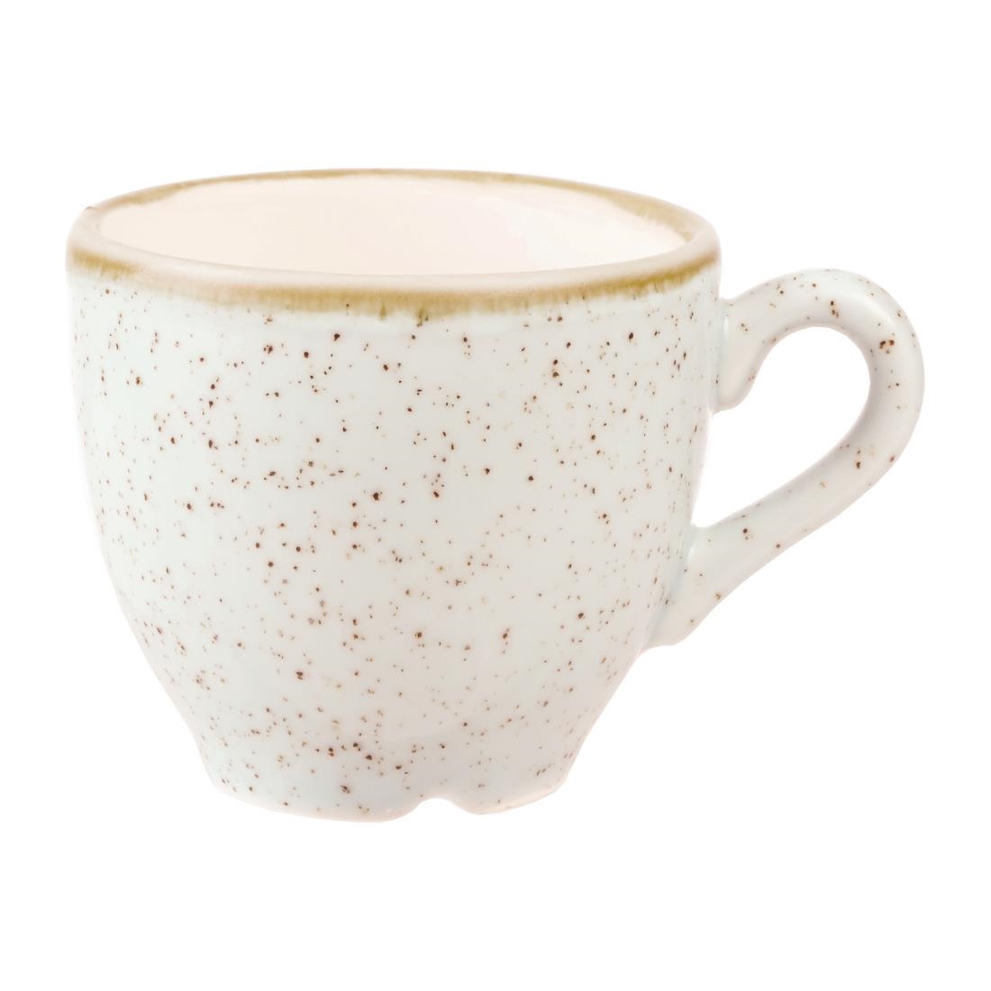 Churchill White Stonecast Espresso Cups Barley 100Ml (12 Pack)