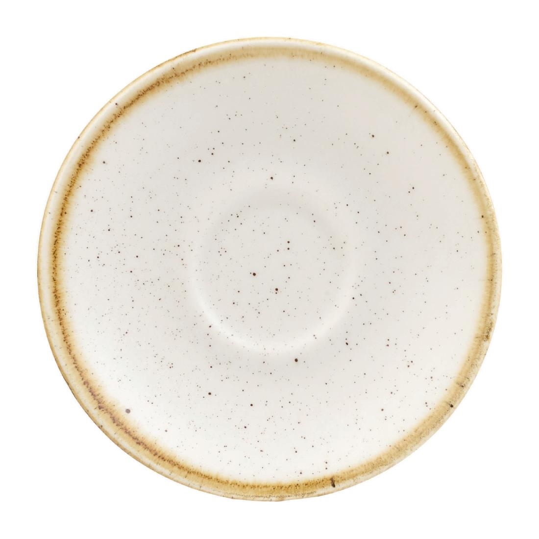 Churchill White Stonecast Espresso Saucers Barley 118Mm (12 Pack)