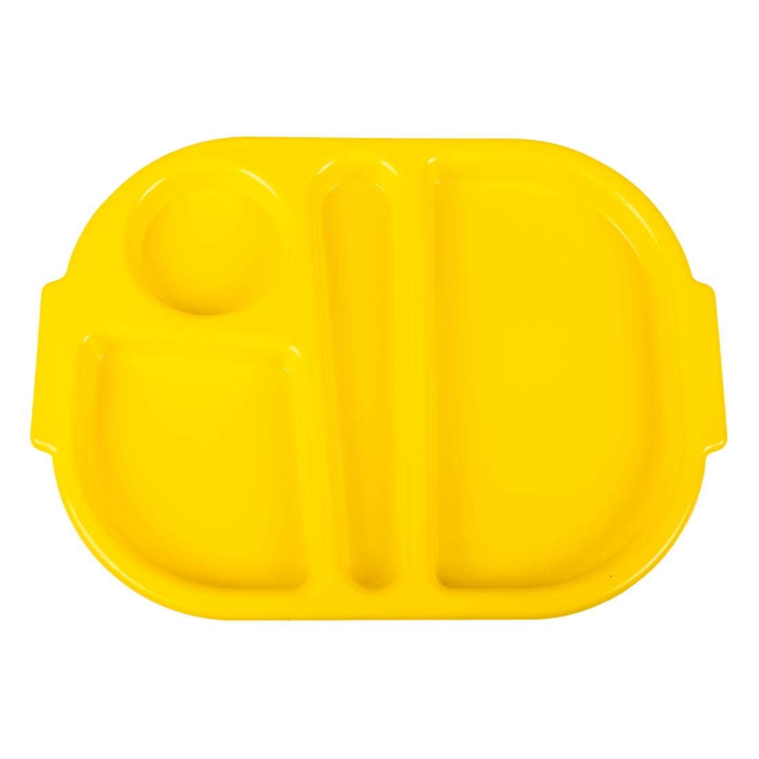 Olympia Yellow Kristallon Pp Oval Compartment Food Tray 321Mm