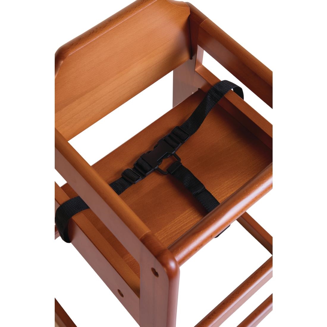 Bolero Wooden Highchair Seat in Dark Wood Finish - 750(H)x510(W)x510(D)mm