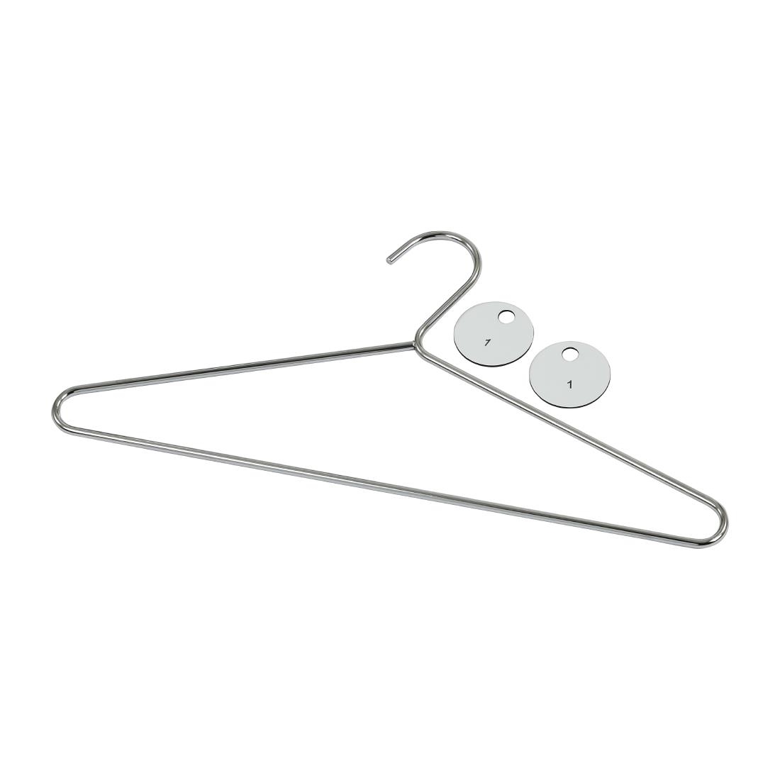 Commercial Hangers Silver Chrome Plated Steel Hangers With Tags (50 Pack)