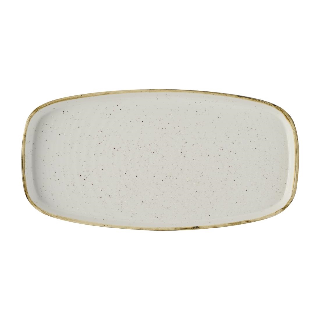 Churchill White Stonecast Barley Chefs' Walled Oblong Plates 300Mm (6 Pack)
